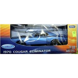 DIE CAST 1970 COUGAR ELIMINATOR 1:18 SCALE - BLUE