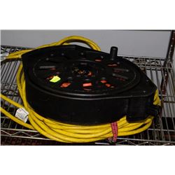 TWO EXTENSION CORDS ONE WITH ROLL UP CASE