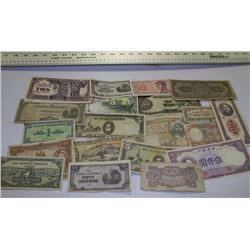 BAG OF WORLD PAPER MONEY