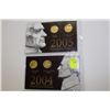 Image 1 : 2 SETS OF 2 2004-2005 U.S. GOLD PLATED NICKELS