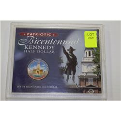 PATRIOTIC BICENTENNIAL COLORED KENNEDY HALF DOLLAR