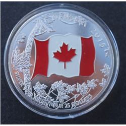 2015 .9999 FINE SILVER 25 DOLLAR COIN