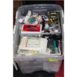 BOX OF MISC SCRAPBOOKING SUPPLIES