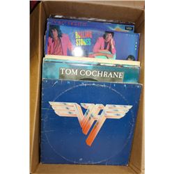 BOX OF ROCK AND COUNTRY RECORDS