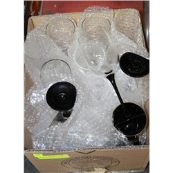 BOX FULL OF WINE GLASSES