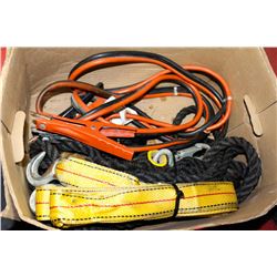BOX W/ HEAVY DUTY BOOSTER CABLES, 14 FT