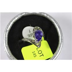 NEW LADIES LAB AMETHYST LADIES RING SZ 7