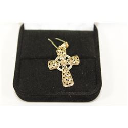 10K YELLOW & WHITE GOLD FANCY PENDANT