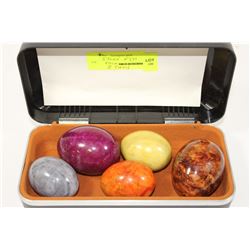 ITALIAN STONE EGG COLLECTION OF FIVE