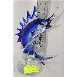 BLUE ART GLASS SWORDFISH