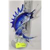 Image 1 : BLUE ART GLASS SWORDFISH