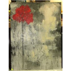 PAIR OF ABSTRACT FRAMED CANVAS