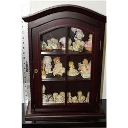 MINIATURE WALL CABINET W ESTATE ORNAMENTS