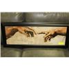 Image 1 : WOOD FRAMED MICHELANGELO PRINT -