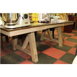NEW 2 TONE RUSTIC STYLE KITCHEN TABLE WITH 2 FOLD