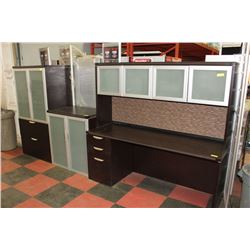 4 PC MODERN OFFICE DESK SET