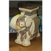 Image 1 : CERAMIC ELEPHANT PEDESTAL - 17" H X 23" L