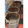 Image 1 : SET OF 4 OLD BARREL PLANTERS