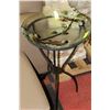 Image 1 : GLASS BIRDBATH ON METAL STAND