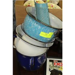 LOT OF ENAMELWARE