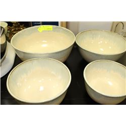 SET OF SIGNED DONNA BURTON MIXING BOWLS