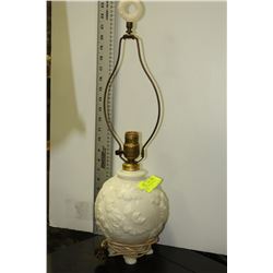 VINTAGE MILK GLASS LAMP-NO SHADE