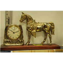 BRASS HORSE CLOCK