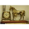 Image 1 : BRASS HORSE CLOCK