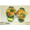 Image 1 : PAIR OF TROPICAL FRUIT CENTER PIECES