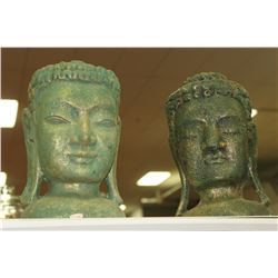 PAIR OF BUDDHA HEADS