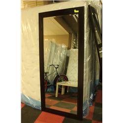 LARGE WOOD FRAMED & BEVELLED