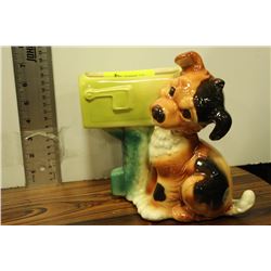 CERAMIC DOG VASE