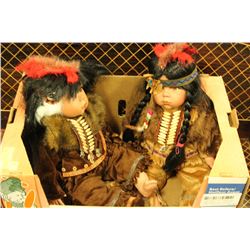 2  INDIAN DOLLS BY CATHY (SIGNED)