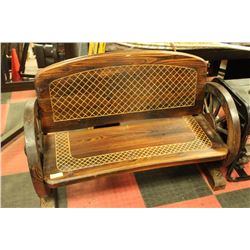 VINTAGE WHEEL BARROW STYLE BENCH