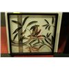 Image 1 : CLEAR GLASS FRAMED FOLIAGE PICTURE