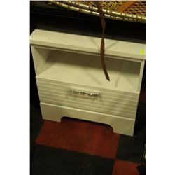 WHITE 1 DRAWER NIGHT STAND