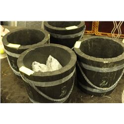 BLACK CEMENT 10" POTS