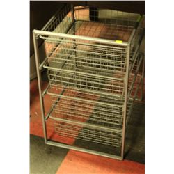 METAL 4-DRAWERED STORAGE UNIT