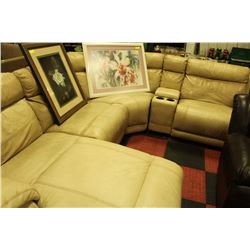 ESTATE 5-PIECE CREAM COLOURED LEATHER