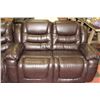 Image 2 : NEW CHOCOLATE BROWN LEATHER RECLINING SECTIONAL