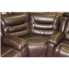Image 3 : NEW CHOCOLATE BROWN LEATHER RECLINING SECTIONAL