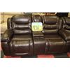 Image 4 : NEW CHOCOLATE BROWN LEATHER RECLINING SECTIONAL