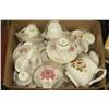 Image 1 : BOX OF ENGLISH CUPS & SAUCERS WITH TEAPOT &