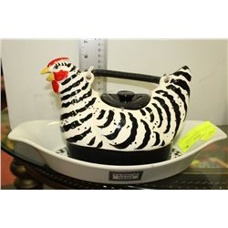 FRENCH HENS TEAPOT & TRAY