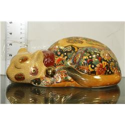 CHINESE SATSUMA PORCELAIN CAT