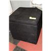 Image 1 : BLACK MICROFIBRE FOOT STOOL/ STORAGE BOX