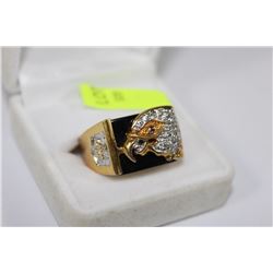 GOLD TONE EAGLE RING - SIZE 9