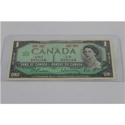 CANADIAN CENTENNIAL ONE DOLLAR BANKNOTE