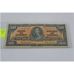 1937 CANADIAN 50 DOLLAR BANKNOTE