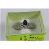Image 1 : NATURAL BLUE SAPPHIRE .925 SILVER RING - SIZE 7